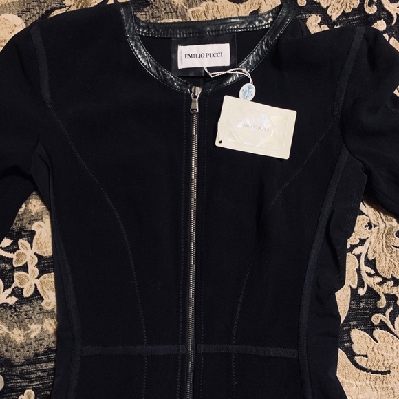 AUTHENTIC EMILIO PUCCI JACKET BLACK  SZ 40 US 6 - Picture 1 of 8